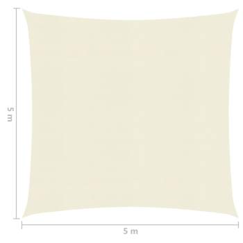  Sonnensegel 160 g/m² Creme 5x5 m HDPE