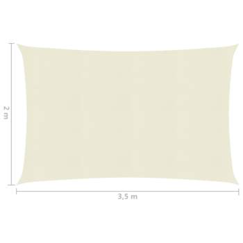  Sonnensegel 160 g/m² Creme 2x3,5 m HDPE