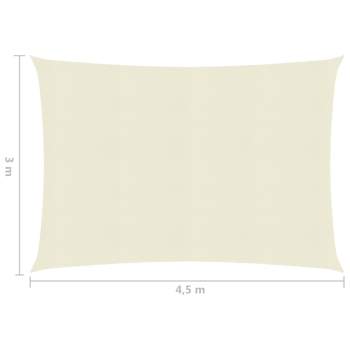  Sonnensegel 160 g/m² Creme 3x4,5 m HDPE   