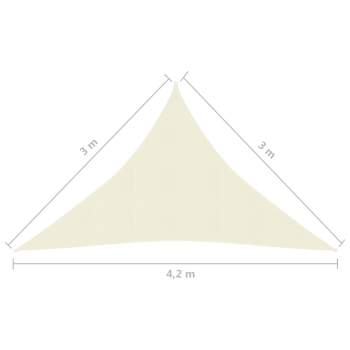  Sonnensegel 160 g/m² Creme 3x3x4,2 m HDPE  