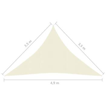  Sonnensegel 160 g/m² Creme 3,5x3,5x4,9 m HDPE