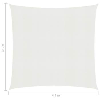  Sonnensegel 160 g/m² Weiß 4,5x4,5 m HDPE