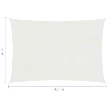  Sonnensegel 160 g/m² Weiß 2x4,5 m HDPE