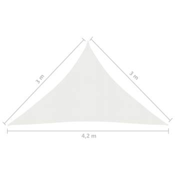  Sonnensegel 160 g/m² Weiß 3x3x4,2 m HDPE  