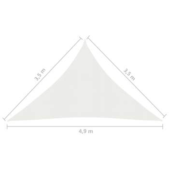  Sonnensegel 160 g/m² Weiß 3,5x3,5x4,9 m HDPE