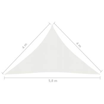  Sonnensegel 160 g/m² Weiß 4x4x5,8 m HDPE