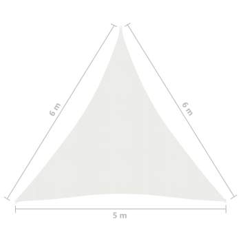  Sonnensegel 160 g/m² Weiß 5x6x6 m HDPE
