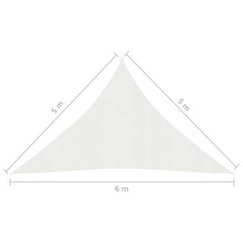  Sonnensegel 160 g/m² Weiß 5x5x6 m HDPE