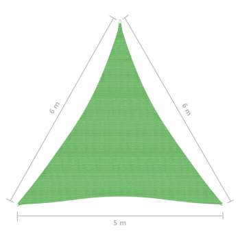  Sonnensegel 160 g/m² Hellgrün 5x6x6 m HDPE