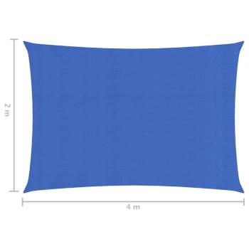  Sonnensegel 160 g/m² Blau 2x4 m HDPE