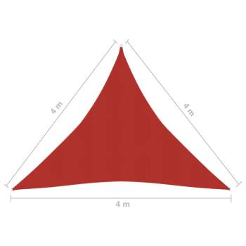  Sonnensegel 160 g/m² Rot 4x4x4 m HDPE