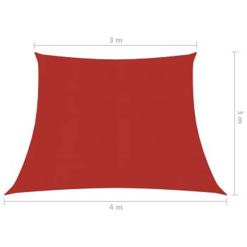  Sonnensegel 160 g/m² Rot 3/4x3 m HDPE