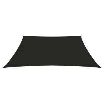  Sonnensegel 160 g/m² Schwarz 3,6x3,6 m HDPE