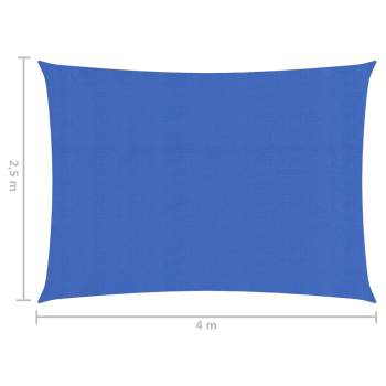  Sonnensegel 160 g/m² Blau 2,5x4 m HDPE