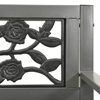  Gartenbank 125 cm Stahl Grau