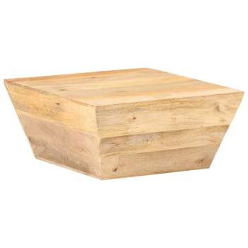  Couchtisch V-Form 66x66x30 cm Mango Massivholz