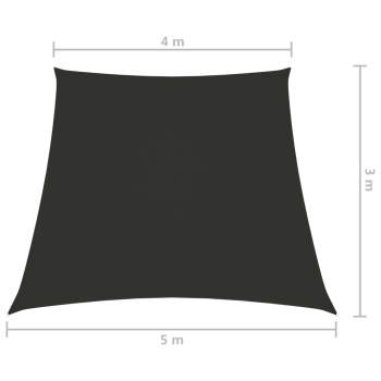  Sonnensegel Oxford-Gewebe Trapezförmig 3/5x4 m Anthrazit