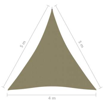  Sonnensegel Oxford-Gewebe Dreieckig 4x5x5 m Beige  