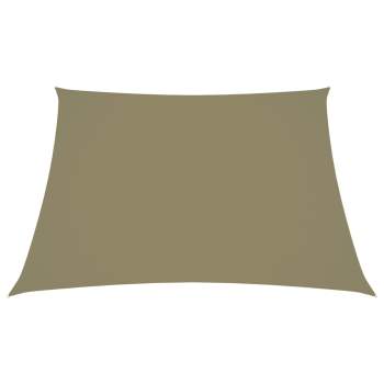  Sonnensegel Oxford-Gewebe Trapezform 3/4x3 m Beige