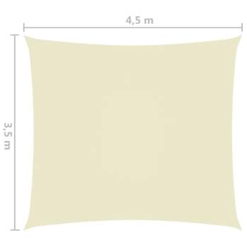  Sonnensegel Oxford-Gewebe Rechteckig 3,5x4,5 m Creme