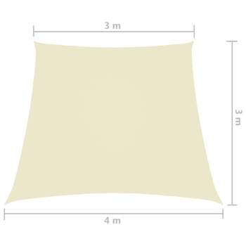  Sonnensegel Oxford-Gewebe Trapezform 3/4x3 m Creme