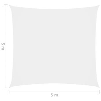  Sonnensegel Oxford-Gewebe Quadratisch 5x5 m Weiß