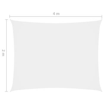  Sonnensegel Oxford-Gewebe Rechteckig 2x4 m Weiß