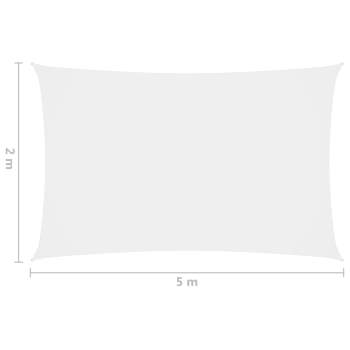  Sonnensegel Oxford-Gewebe Rechteckig 2x5 m Weiß