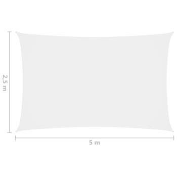  Sonnensegel Oxford-Gewebe Rechteckig 2,5x5 m Weiß