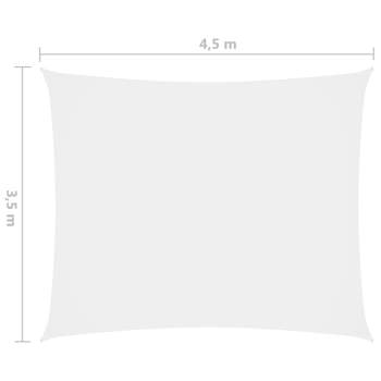  Sonnensegel Oxford-Gewebe Rechteckig 3,5x4,5 m Weiß