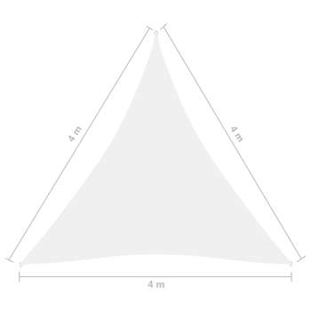  Sonnensegel Oxford-Gewebe Dreieckig 4x4x4 m Weiß