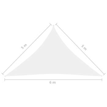  Sonnensegel Oxford-Gewebe Dreieckig 5x5x6 m Weiß