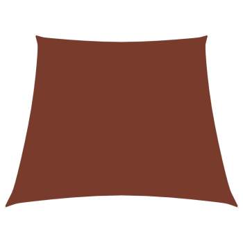  Sonnensegel Oxford-Gewebe Trapezform 3/4x3 m Terrakotta-Rot