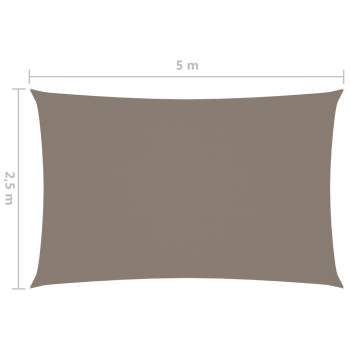  Sonnensegel Oxford-Gewebe Rechteckig 2,5x5 m Taupe