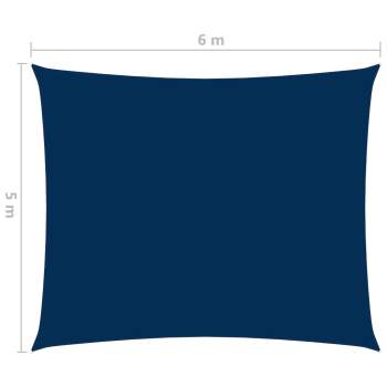  Sonnensegel Oxford-Gewebe Rechteckig 5x6 m Blau