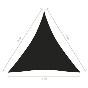  Sonnensegel Oxford-Gewebe Dreieckig 4x4x4 m Schwarz