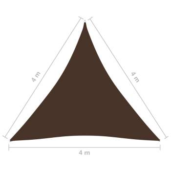  Sonnensegel Oxford-Gewebe Dreieckig 4x4x4 m Braun