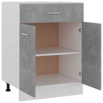  Schubunterschrank Betongrau 60x46x81,5 cm Holzwerkstoff