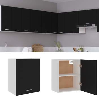  Hängeschrank Schwarz 50x31x60 cm Holzwerkstoff