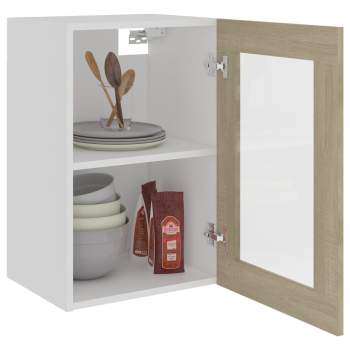  Hängeglasschrank Lyon Sonoma-Eiche 40x31x60 cm Holzwerkstoff