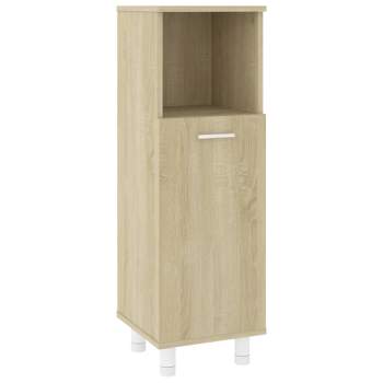  Badezimmerschrank Sonoma-Eiche 30x30x95 cm Holzwerkstoff