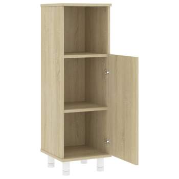  Badezimmerschrank Sonoma-Eiche 30x30x95 cm Holzwerkstoff