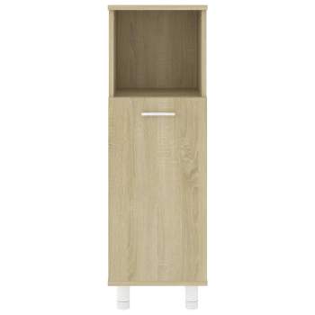  Badezimmerschrank Sonoma-Eiche 30x30x95 cm Holzwerkstoff