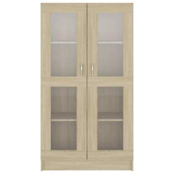  Vitrinenschrank Sonoma-Eiche 82,5x30,5x150 cm Holzwerkstoff