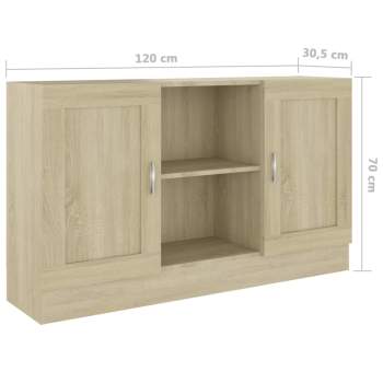  Sideboard Sonoma-Eiche 120x30,5x70 cm Holzwerkstoff