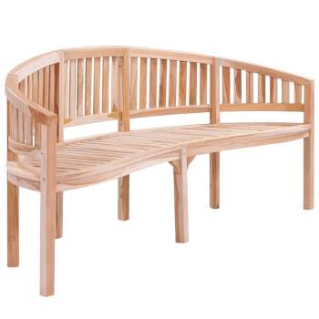  Bananenbank 200 cm Massivholz Teak