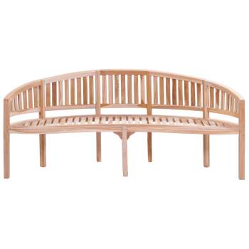  Bananenbank 200 cm Massivholz Teak