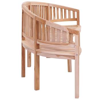  Bananenbank 200 cm Massivholz Teak