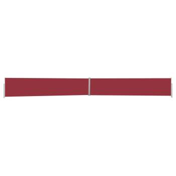  Ausziehbare Seitenmarkise 140x1200 cm Rot