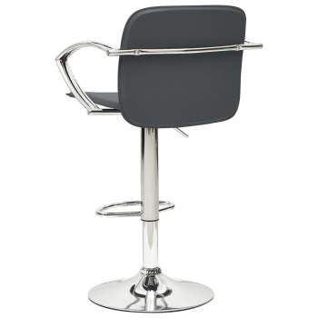  Barhocker 2 Stk. Grau Kunstleder 